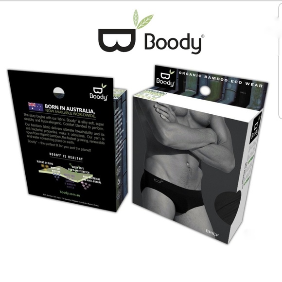 BOODY Underwear & Socks Boody Organic Bambooeco Mens Briefs Black L